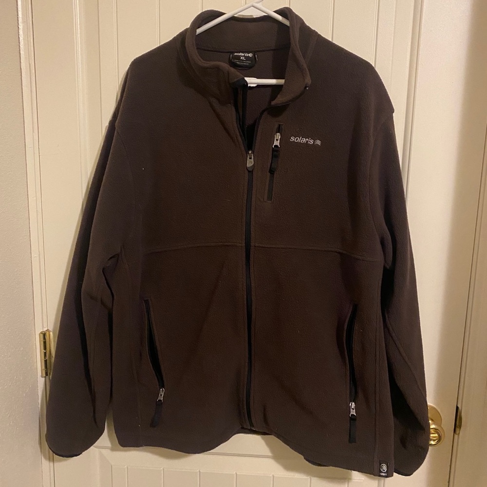 💋Solaris Men’s Brown XL Zip-Up Fleece💋